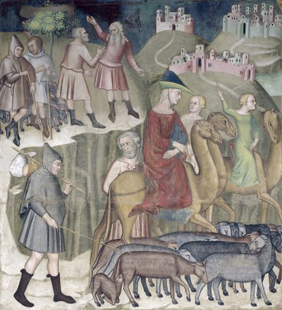 Die Trennung von Abraham und Lot, 1356-67 von also Manfredi de Battilori Bartolo di Fredi
